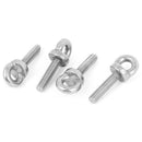 M5 x 20mm Metric Thread Machinery Shoulder Lifting Eye Bolt 4Pcs Q6J9