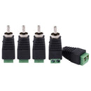 5pcs UTP Cat5 Cat6 Cable to CCTV AV Phono RCA Male Jack Plug Adapter X7A6