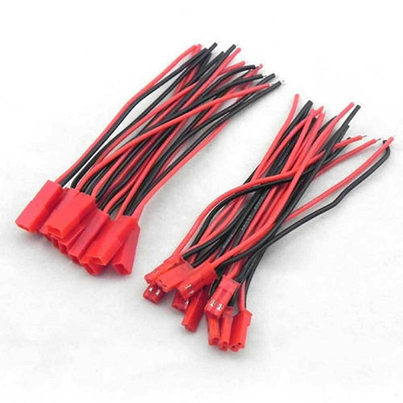 H1 10 Pairs 100mm JST Connector Plug Cable Male+Female for RC Battery New  Kit
