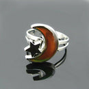 Moon and Star Shape Color Change Emotion Feeling Mood Ring Changeable Band