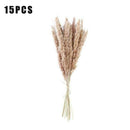 15Pcs Natural Dried Pampas Grass Reed Flower Bunch Wedding Bouquet Decors