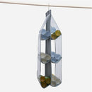 6 Pockets Hanging Clear Handbag Purse Storage Organizer Closet Space Saver Bag