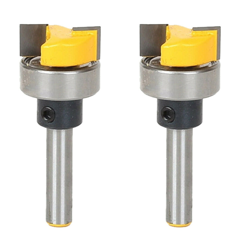 2pcs 1/4" Shank Top Bearing Flush Trim