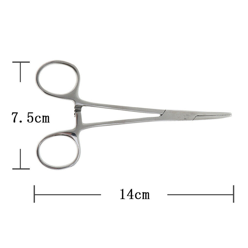 14cm Dog Cat Pet High Quality Stainless Steel Hemostat Forceps Scissors Ear Hair