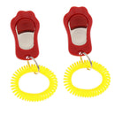 2Pcs Big Button Dog Cat Training Clicker, Clickers with Wrist Bands Red