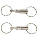 2 pieces Removable Double Keychains Iron nickel double detachable keychain  R8W1