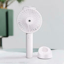 Portable Rechargeable Fan Air Cooler 3- 2 Spray Mode Mini USB Fan White
