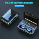 F9-5 Wireless Bluetooth V5.0 Earphones In-ear Stereo U-Type Headset (Black)