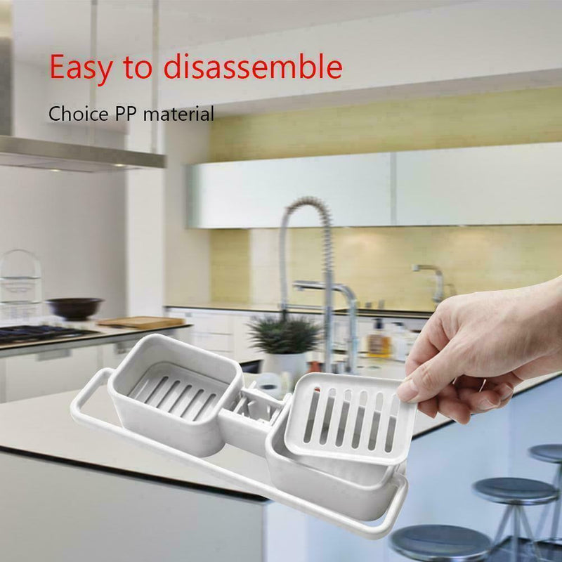 1* Kitchen Storage Rack Holder Sink Drainer Bathroom Soap Shelf Organizer S S6V7