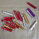2x Camping Hiking Survival Aluminum Alloy Emergency Whistle With Keyring New