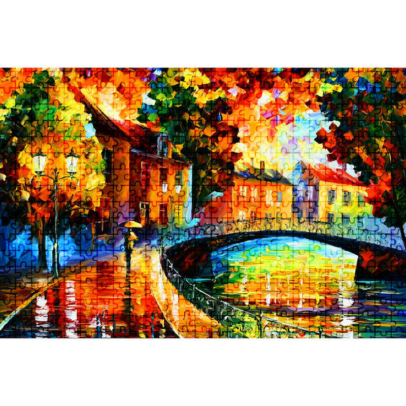 DIY Rainy Night Paper Puzzles 1000pcs for Adults Kids Jigsaw Picture Toys
