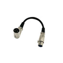 1ft XLR Female to Right Angle Male Microphone Audio Extension Cable
