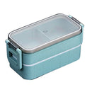 Microwave Bento Box Wheat Straw Child Lunch Box Leak-Proof Bento Lunch Box
