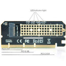 Led Interface M.2 NVMe SSD NGFF To PCIE 3.0 X16 Computer Expansion Card Adapter