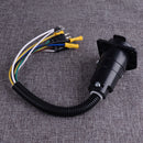 12V Wiring Adapter Connector 4 Pin Flat to 7 Pin Round Trailer Plug Towbar New