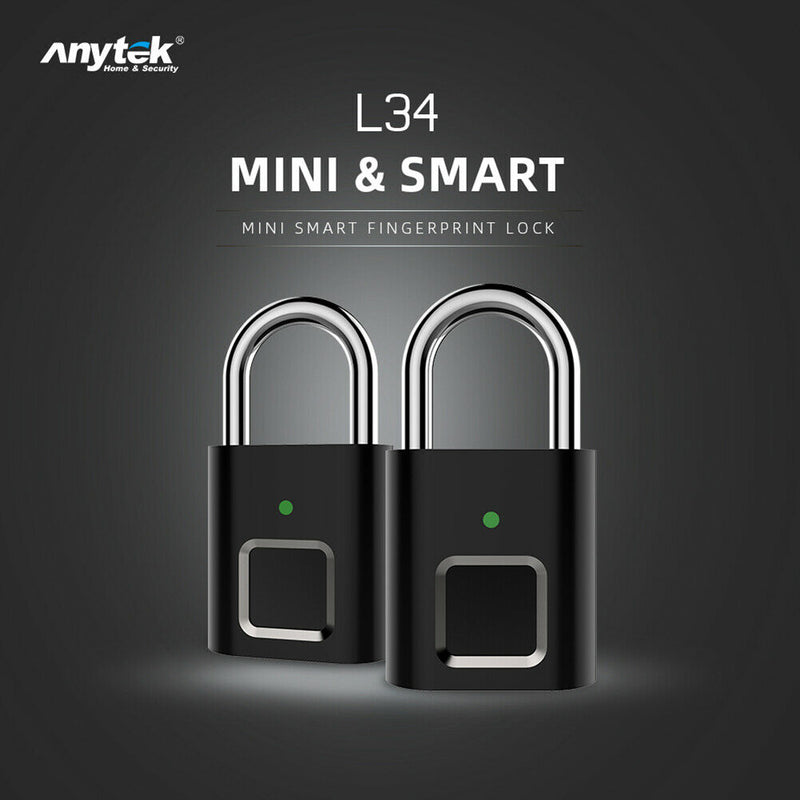 Anytek L34 Smart Fingerprint Padlock USB Rechargeable Door Keyless Security Lock
