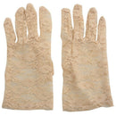 New Elegant Ladies Short Lace Gloves Costume, Available in Beige
