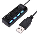 4 Port USB Charging Dock Station Quick Charger with Indicator and Switches