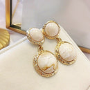 New Fashion Round Geometric Earrings Retro Style Simple Unique And VersatileN4E6