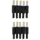 10x Repalcement DC Power Male Plug Connector Welding Jack Adapter 5.5x2.5mm