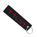 Embroidery fabric key ring car key chain pilot bag crew tag luggage key  OZ BX