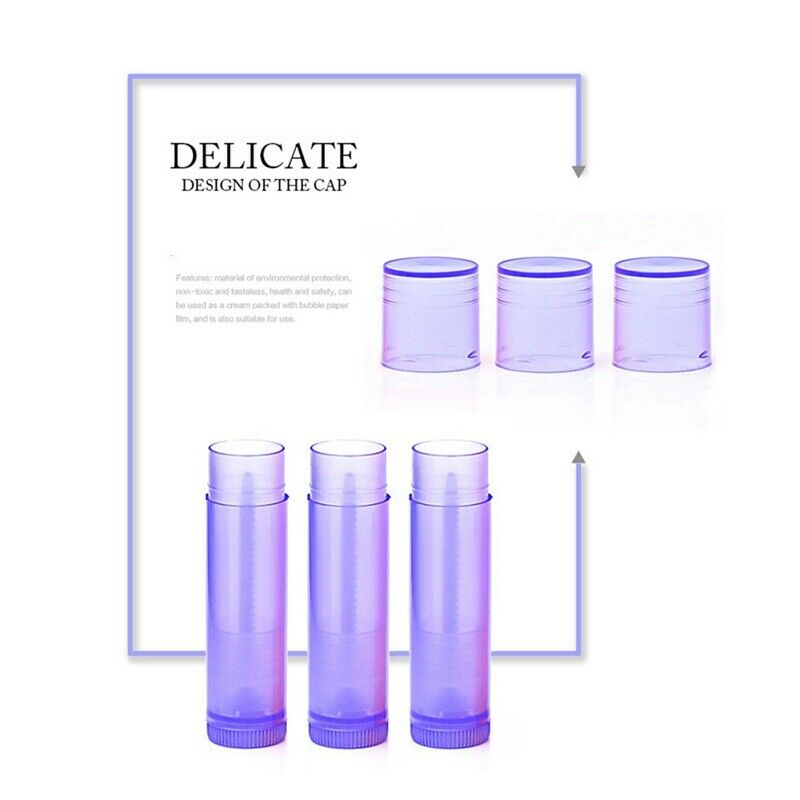 10pcs Purple Lipstick Empty Tube Wax Tube Lipstick DIY Lipstick Tube Cosmet Z2C9