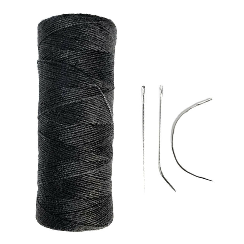 Polyester Hair Track Weft Weaving Sew Decor Thread For Hair Extensions Black