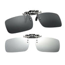 2pcs Polarized Lens Clip-On Flip Up Sunglasses UV400 Driving Myopia Glasses
