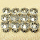 12x Acrylic Crystal Door Knobs Drawer Cabinet Furniture Kitchen Handle New