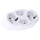 Portable EU Plugs Power Socket Converter 1 to 4 Port Outdoor Power Adapter