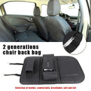 Car Seat Back Storage Bag PU Leather Multi-pocket Organizer Bag (Black)
