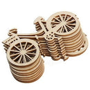 Wooden Bicycle Shape Embellishments Crafts Christmas Tree Hanging Pendant T