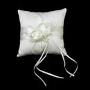 Wedding Ceremony Ivory Ring Bearer Pillow Cushion Beaded Gift Dec Flower