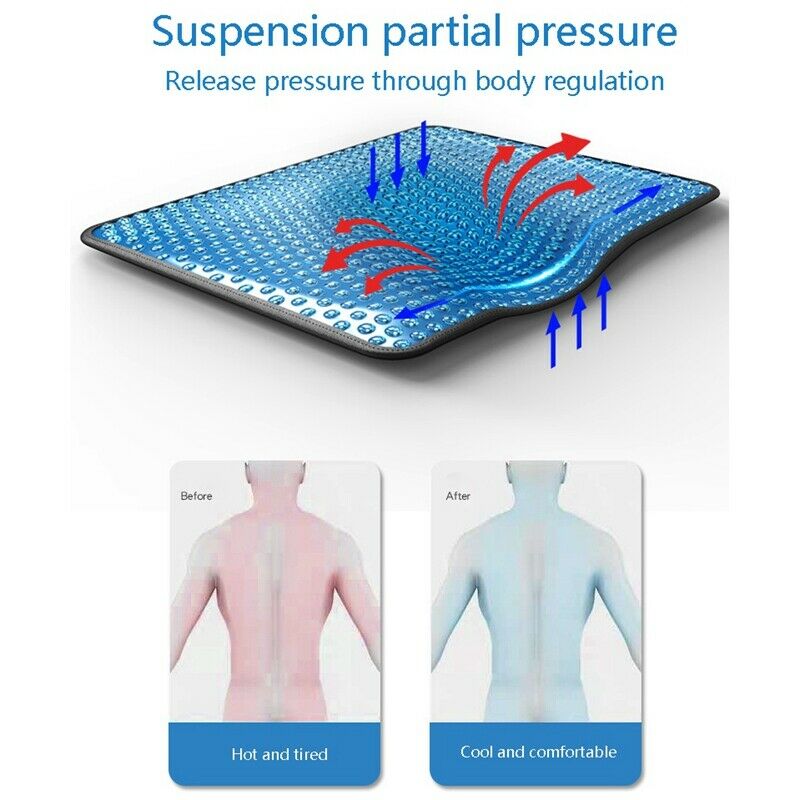 Car Breathable Egg Sitting Gel Cushion Seat Sitter Flex Pillow Back Support F5I7