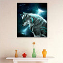 5D Moonlit Night Wolf Diamond Painting Embroidery DIY Cross Stitch Decor