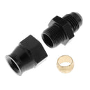 Black Anodized 3/8" 9.5mm Tube Pipe to 6 AN Male Adapter Fitting Connector