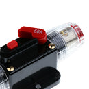 2PCS 12V-24V Car Audio Inline Manual Reset Circuit Breaker Fuse Switch 50AMP