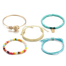 5pcs Boho Ethnic Weave Rope Bracelet DIY Beads Bangles Jewelry (Style 5) A