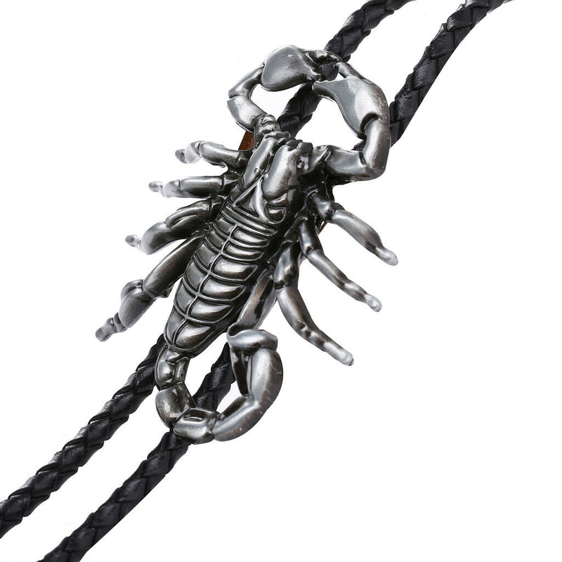 Men Plated Scorpion Bolo Tie Western Cowboy Necktie Novelty Pendant Ornament