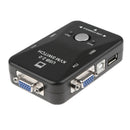 USB2.0 2-Port KVM Switcher Switch Box Mouse / Keyboard / VGA Video Monitor