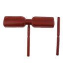 Wood Tone Block with Beater Mallet Hammer Percussion Instrument Set Red