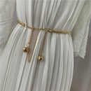 New Metal Dress Belt Women Waistband Chain Fashion:0J Kw