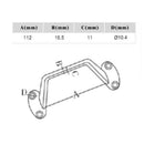 Boat Door LockerTransom Handrail Grab Handle 6" Marine 316 Stainless Steel New A