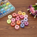 50pcs Colorful Sewing Threads+50 Grids Clear Plastic Sewing Machine Bobbins A