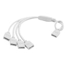 LED Strip RGB 4 Pins 1 to 4 Female Splitter Connector Cable Wire White V1R6