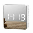 Led Alarm Clock Digital Electronic Led Mirror Clock Multifunction Temperatu