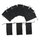 Black Soft Microfiber Drawstring Cleaning and Storage Pouch Bag for Sunglasses