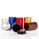 Tea Caddies Round Metal Tea Box with Lid Tea Jar Coffee Powder Cans Golden