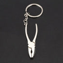 Silvery Metal Key Chain Keyring with Plier Tool Tool Pendant B7C8