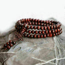 Sandalwood Buddhist Buddha Meditation Prayer Bead Mala Bracelet Necklace Su W5E8